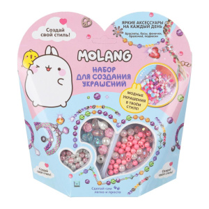 Набор для создания украшений Molang сердечко, 26*18, molang МУЛЬТИ АРТ в кор.2*96шт