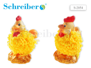 Статуэтка ПЕТУШОК, 5х7х10 см, пушистая керамика S 2054 (10702030/170816/0047503/1, Китай)