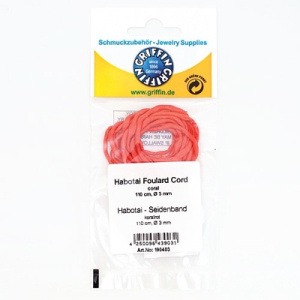 Для рукоделия и работы с бисером   /GRIFFIN/   Habotai Cord, шелковый шнур   шелк  d 3 мм  1.1 м  СК