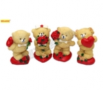 Статуэтки  /Мишутка на сердечке/ в ассортименте 6,5 см. (4 дизайн микс, картонная коробка) Т-3955