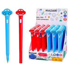 Ручка шариковая с подсветкой МАШИНКИ, СИНЯЯ, пулевидный пиш.узел 0.7мм, корпус пластиковый, сменный 