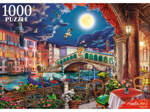 ПАЗЛЫ 1000 элементов. ВЕЧЕРНЕЕ КАФЕ В ВЕНЕЦИИ (арт.Ф1000-0196)