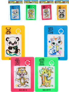 Головоломка (8,2х5,5х0,4 см). /Пятнашки/ (12 элементов,4 вида микс,в пак.) ( Арт. Y1481087)