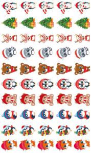 НМ-14074 Набор наклеек для поощрения. Новогодние зверята