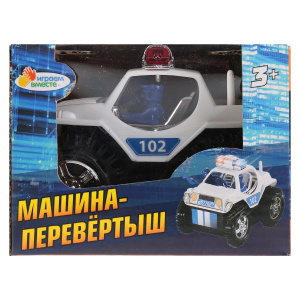 Машина-перевертыш на бат., 11,5*9*8,5см ИГРАЕМ ВМЕСТЕ в кор.2*84шт