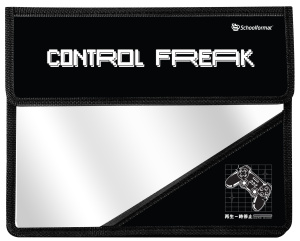 Папка д/тетрадей 2 отд. А5 Schoolformat ТВОЯ ИГРА клапан на липучке 230х195х50 мм черн. пластик д/ма