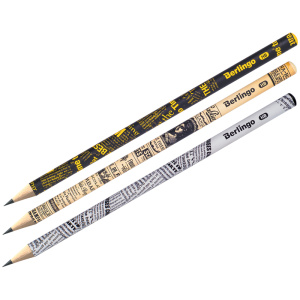 Карандаш ч/г Berlingo /Swift/ HB, круглый, заточен., ассорти BP00950 (10702070/130821/0251821, Китай