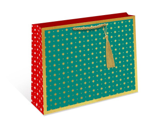 0557.203 Сумка бумажная делюкс НГ CB 	230х180х100