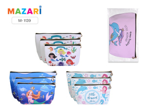 Сумка-клатч MERMAID, набор 3 шт, размеры 29.5х16х7см, 24х14х5 см, 20.5х10.5х5 см, ассорти дизайнов, 