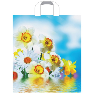 Пакет с петлевой ручкой Артпласт /Цветочная история/, 38*42+3см, 37мкм ПТЛ51964