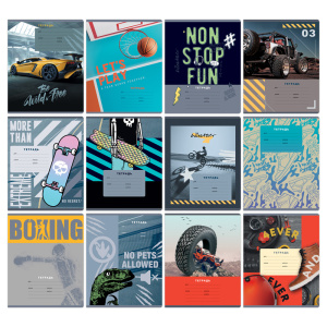 Тетрадь 24л., клетка BG /Mix-12. Мальчики/ Т5ск24 11736