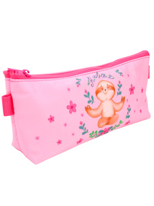 Пенал-косметичка ЛЕНИВЕЦ И ЦВЕТЫ (ПН-0631) 220х85х45 печать на ткани (полиэстер)