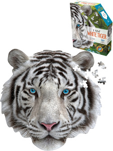 Контурный пазл  /Белый тигр, 300 детал., 10+ Размер собранного пазла 40,6 x 40,6см (арт.6004)