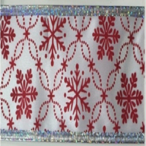 Лента новогодняя арт.42819 из сатина на картонной катушке / 6,3