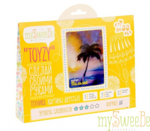 Картина из шерсти - /Пальма/