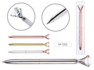 Ручка шариковая с поворотным механизмом DESIRE, СИНЯЯ, пулевидный пиш.узел 1.0 мм, корпус металличес