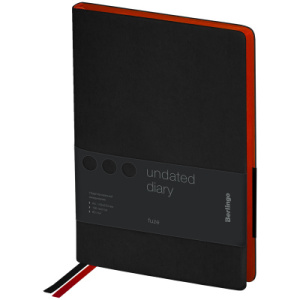 Ежедневник недатир. А5, 136л., кожзам, Berlingo /Fuze/, цветной срез, черный UD0_87507 (10702070/290