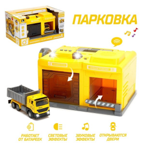 Парковка - гараж /Стройка с машинкой и рацией, световые и звуковые эффекты, МИКС
