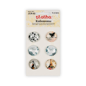 /Zlatka/ для рукоделия   /Zlatka/   Кабошоны   JCR-02   19 мм  5 х  6 шт №09 Мелодия души (10113110/