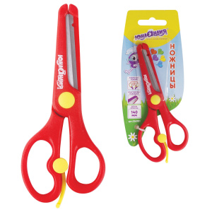 Ножницы ЮНЛАНДИЯ /КОМФОРТ/, 140 мм, с усилителем, пластиковые накладки, европодвес, 236981