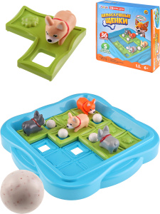 Игрушка развивающая. Головоломка. Непослушные щенки(5 уровней сложности, 36 заданий) (арт.И-7747)