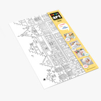 Коврик-раскраска многоразовый /Город/ (48х34см) HappyArt