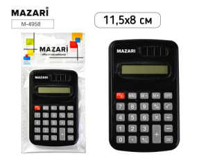 Калькулятор карманный, 8 разрядов, батарейка AG10 в комплекте, пластиковый корпус, 115х80 мм, ОПП-уп
