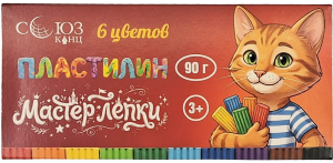 Пластилин классический /Мастер лепки/ 6 цветов