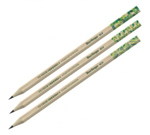 Карандаш ч/г Berlingo /Green Series/ HB, шестигран., заточен., пластик., ассорти