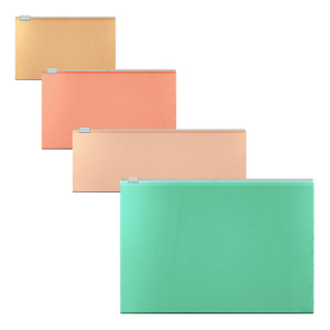 НАБОР из 4 zip-пакетов пластиковых ErichKrause® Matt Powder, непрозрачный, ассорти (B5, C6, 190x70mm