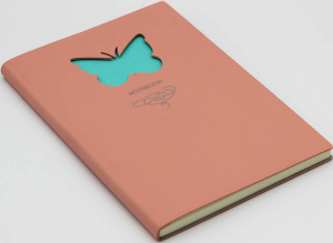 Butterfly. Розовый КНИГИ ДЛЯ ЗАПИСЕЙ ИСКУССТВЕННАЯ КОЖА SOFT TOUCH (BUTTERFLY)