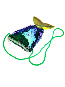 Пенал-сумочка ЗЕЛЕНАЯ РЫБКА (ПН-6692), пайетки