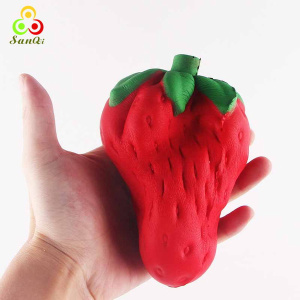 Игрушка мягкая антистресс  (ПУ) Клубничка, 8см.