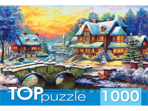 TOPpuzzle. ПАЗЛЫ 1000 элементов. ХТП1000-2163 Зимняя деревня