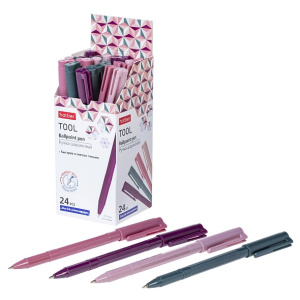 РУЧКА Hatber шариковая Tool синяя 0,7 мм с колпачком и клипом чернила на масл.основе   24шт Ассорти 