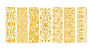 Пасхальная декоративная термоусадочная пленка на 7 яиц. Золотой узор