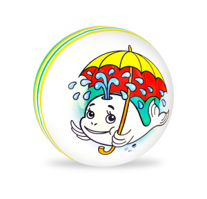 Мяч д.150мм. Китёнок под зонтиком