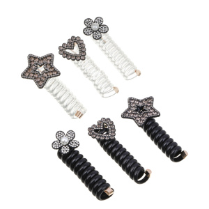 ЮНИLOOK Заколка-спиралька для волос, пластик, 7см, ТПР, пластик (10702070/110225/5057847, Китайская 