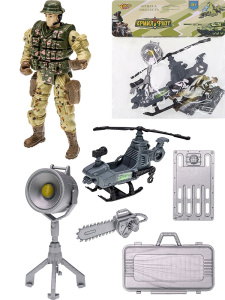 Игровой набор /Армия и флот/ с вертолетом (6 предметов) ( Арт. M1561-1)
