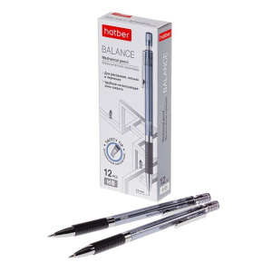 Карандаш механический Hatber 0,5мм с ластиком BALANCE 12шт.  в картонной коробке