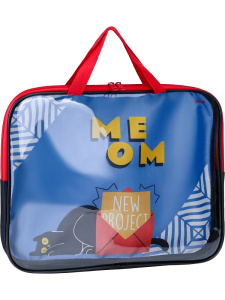 Папка-сумка на молнии с ручками А4, FLAT design (П-1484) с прозр вставкой, с дизайном, 350х265х40мм