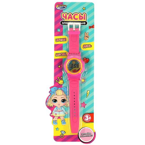 Часы девочка, время дата блист.9,4*26,6*1,5см ИГРАЕМ ВМЕСТЕ в кор.4*180шт