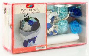 Цветы и букеты из мыла. Романтика  - набор д/создания букета из мыла (SQ-0405)