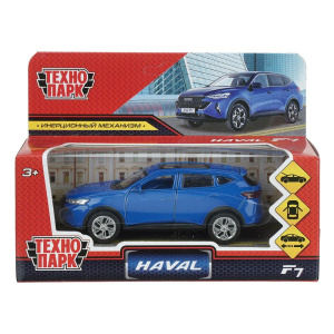 Машина металл HAVAL /haval f7/, длина 12 см, дв, багаж, инер, синий, в кор. 