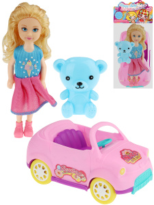 Кукла в наборе /Александра/(15,3х8,2х7,5см, аксессуары, в пакете) (арт. 2460202)