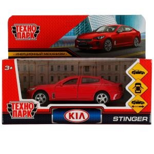 Машина металл KIA STINGER длина 12 см, двери, багаж., инерц, красный, кор