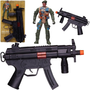 Автомат черный с фигуркой солдатика