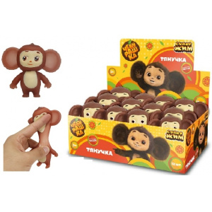 Игрушка-антистресс тянучка, наполнение песок, дисплей Чебурашка Супер Жим уп-12шт в кор.4уп