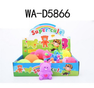 Игрушка-антистресс /Медведь/, со световыми эффектами, 12 шт. в ассортименте  в дисплее, цена за штук