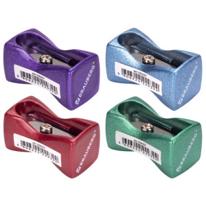 Точилка BRAUBERG /ZigZag/, металлическая, корпус ассорти, 228457